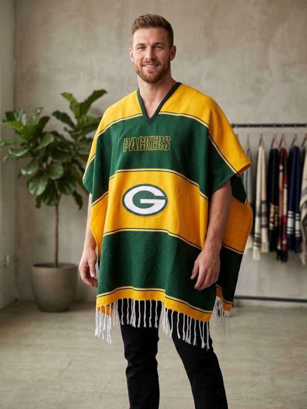 NFL Poncho Green Bay Packers Acrylic Cotton/one size